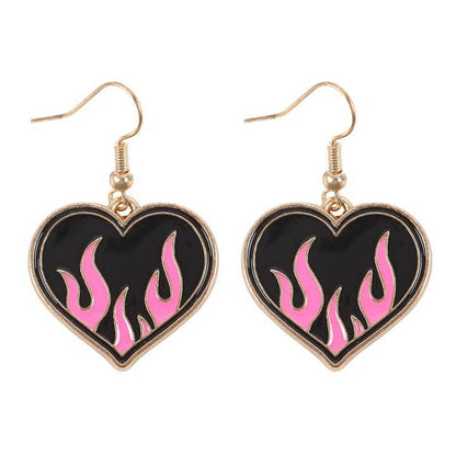 Fiery Heart Earrings