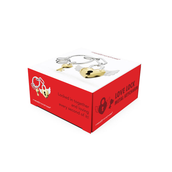 Gouden hartvormige hangslot sleutelhanger