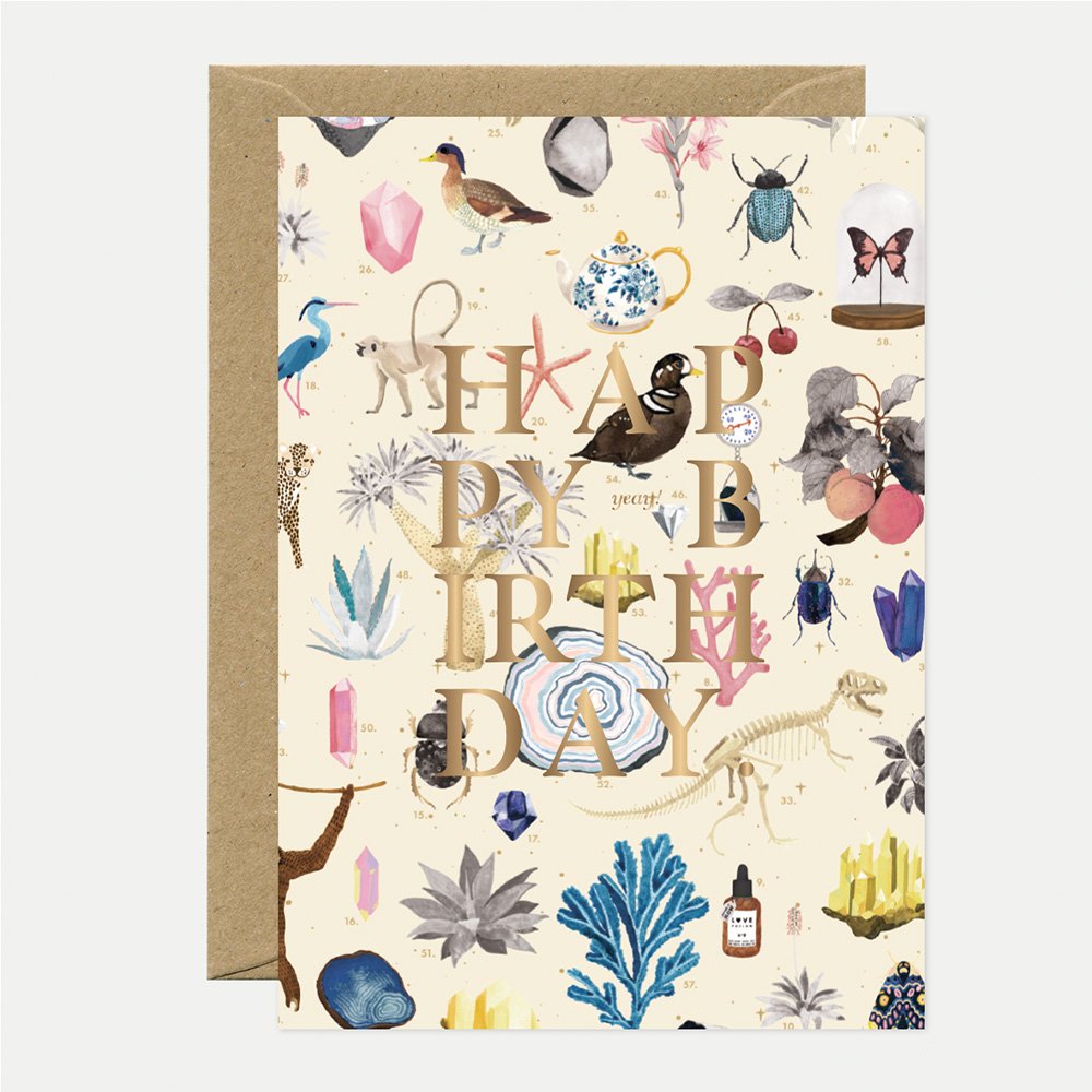 Curiosity - Carte de voeux - Feuille dorée