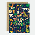 Herbarium Greetings - Carte de Voeux - Feuille Dorée