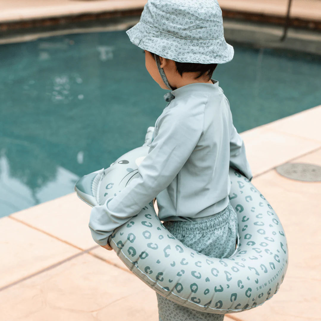 Groene luipaard zwembadmatras 