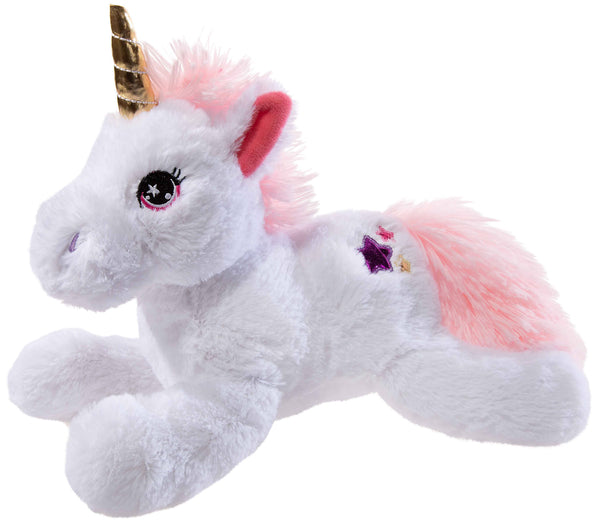 Peluche Licorne blanche couchée M - 30 cm — Heunec