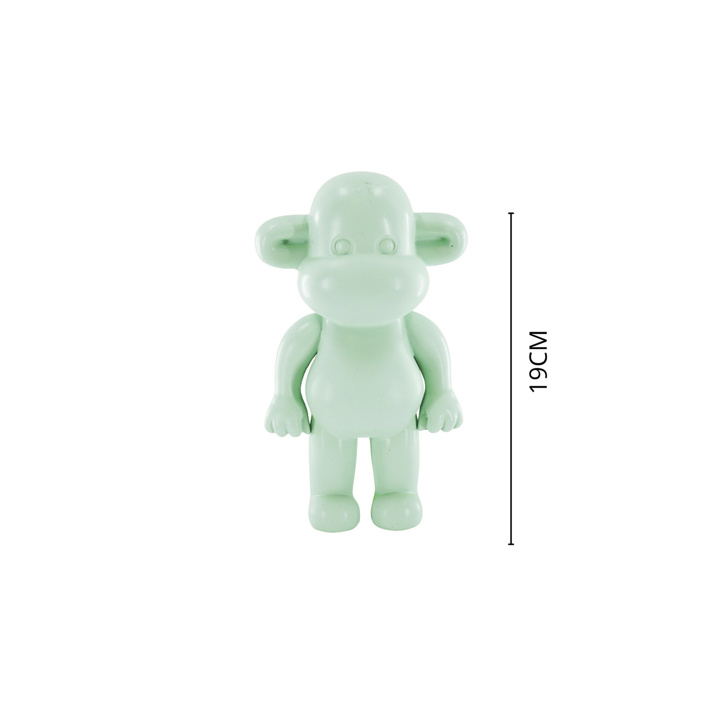 Decoratie - Apenbeeldje 'De Legende' - Polyresin - Mintgroen - 11x7x19cm