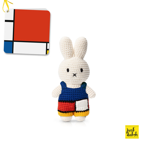 Miffy, das gehäkelte Kaninchen-Plüschtier – mehrfarbiger Overall 