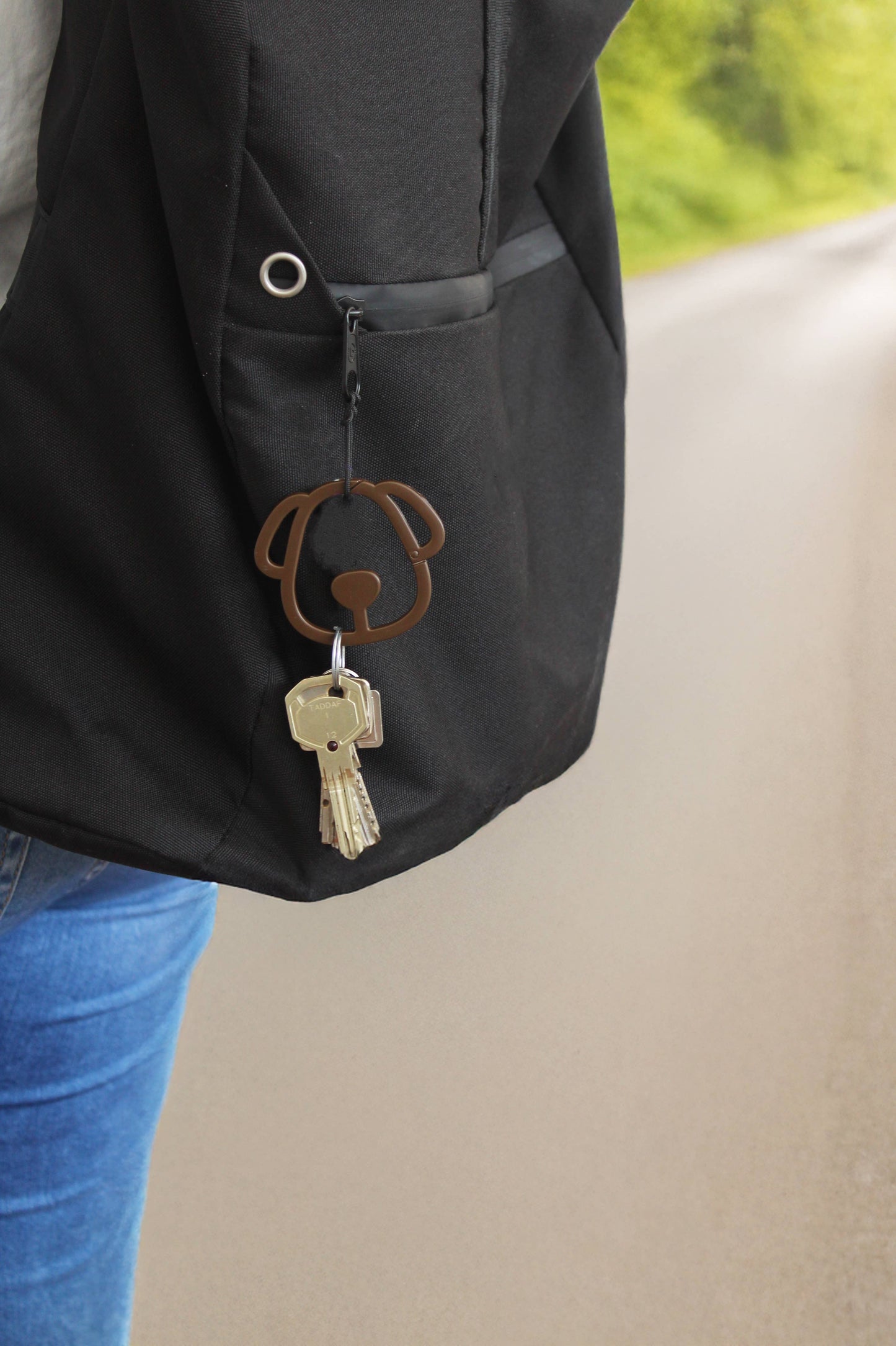 Set bruin/beige hondenkarabijnhaken