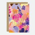 Happy Birthday Flower Garden - Greeting Card - Gold Foil