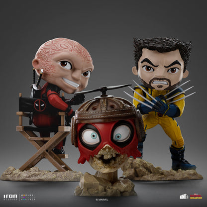 Figurine Deadpool, Wolverine and Headpool - Deadpool & Wolverine - Mini Co.