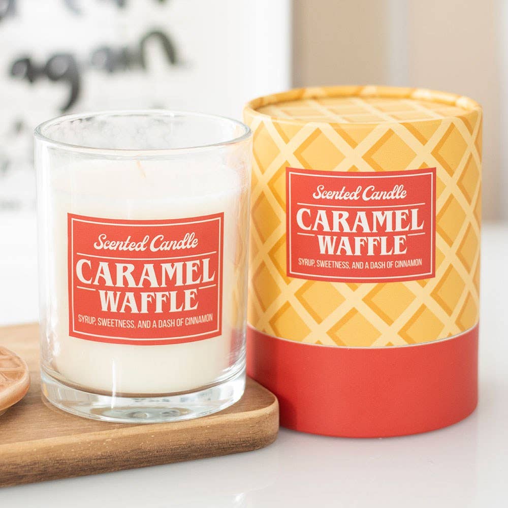 Bougie parfumée au caramel et à la gaufre