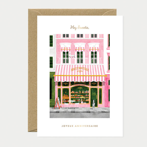 Birthday bakery - Greeting card - Gold Foil