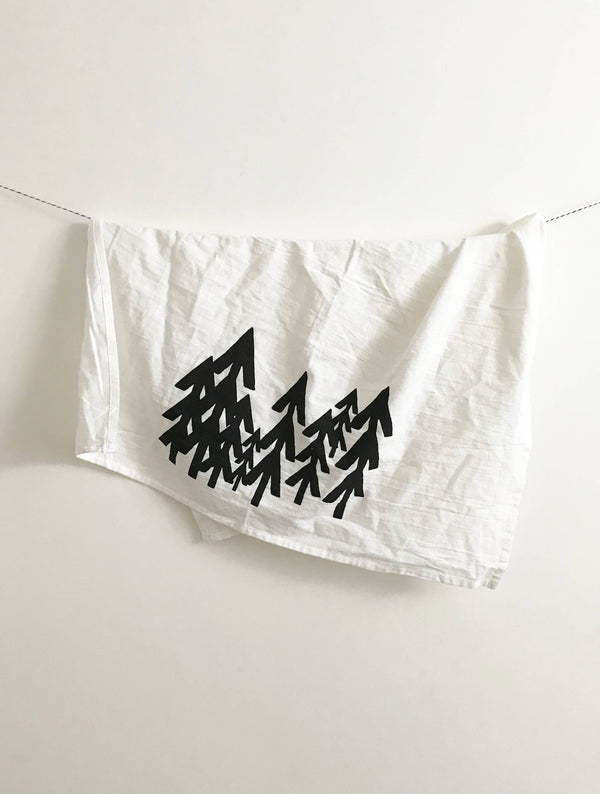 Moderne kerstboom theedoek