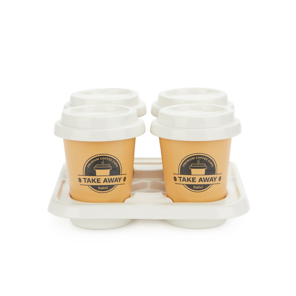 Jeu de tasses à café à emporter