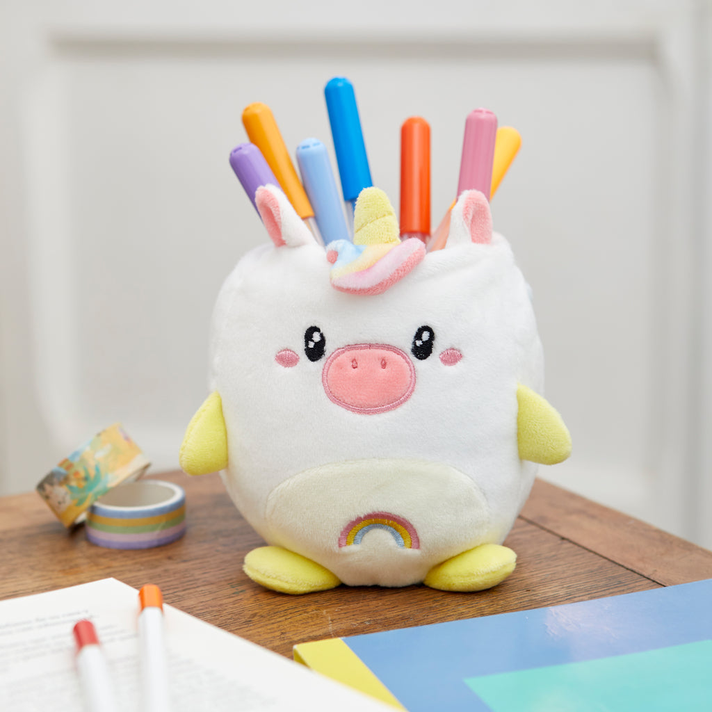 Fluffy Unicorn Pencil Holder