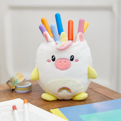 Fluffy Unicorn Pencil Holder