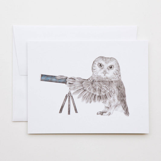 Pearl Papineau Saw Whet Hibou Carte