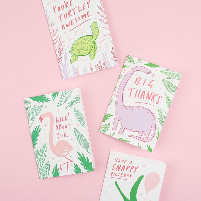 Carte de Vœux Flamant "Wild About You"