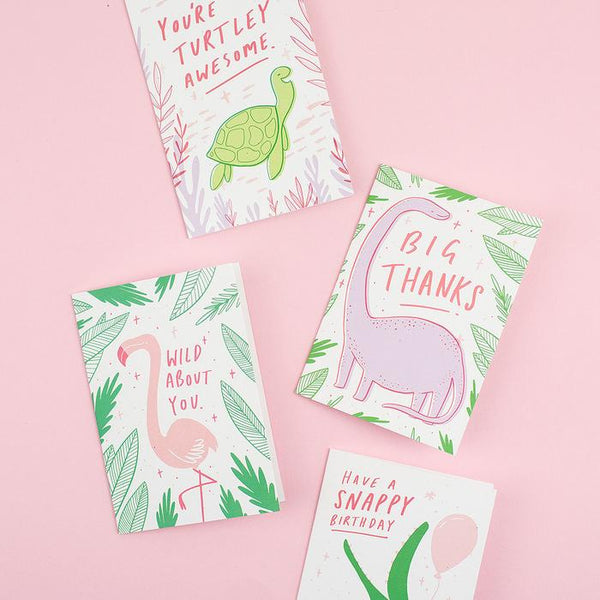 Flamingo wenskaart "Wild About You"