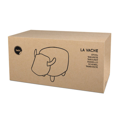 La Vache Stool – Faux Leather & Wood