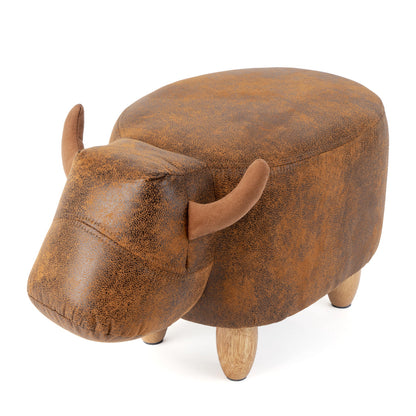 La Vache Stool – Faux Leather & Wood