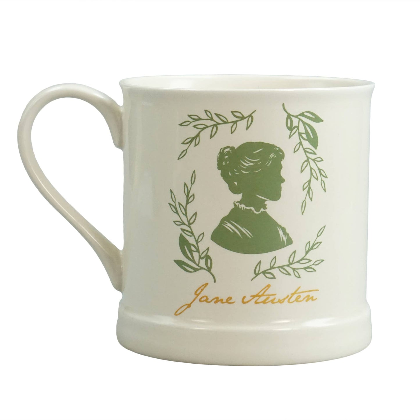 Vintage gevormde mok 375 ml Jane Austen (silhouet)