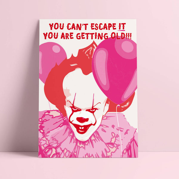 Pennywise-ansichtkaart: Je kunt er niet aan ontsnappen (risoprint)