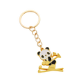 Skiing Panda Keychain