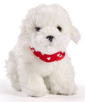 Peluche Bichon Maltais Debout avec Bandana