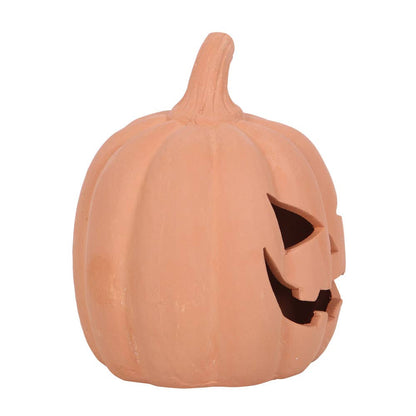 12.5 cm terracotta Halloween pumpkin decoration