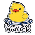 Pin's Canard Jaune "I don't give a Duck"