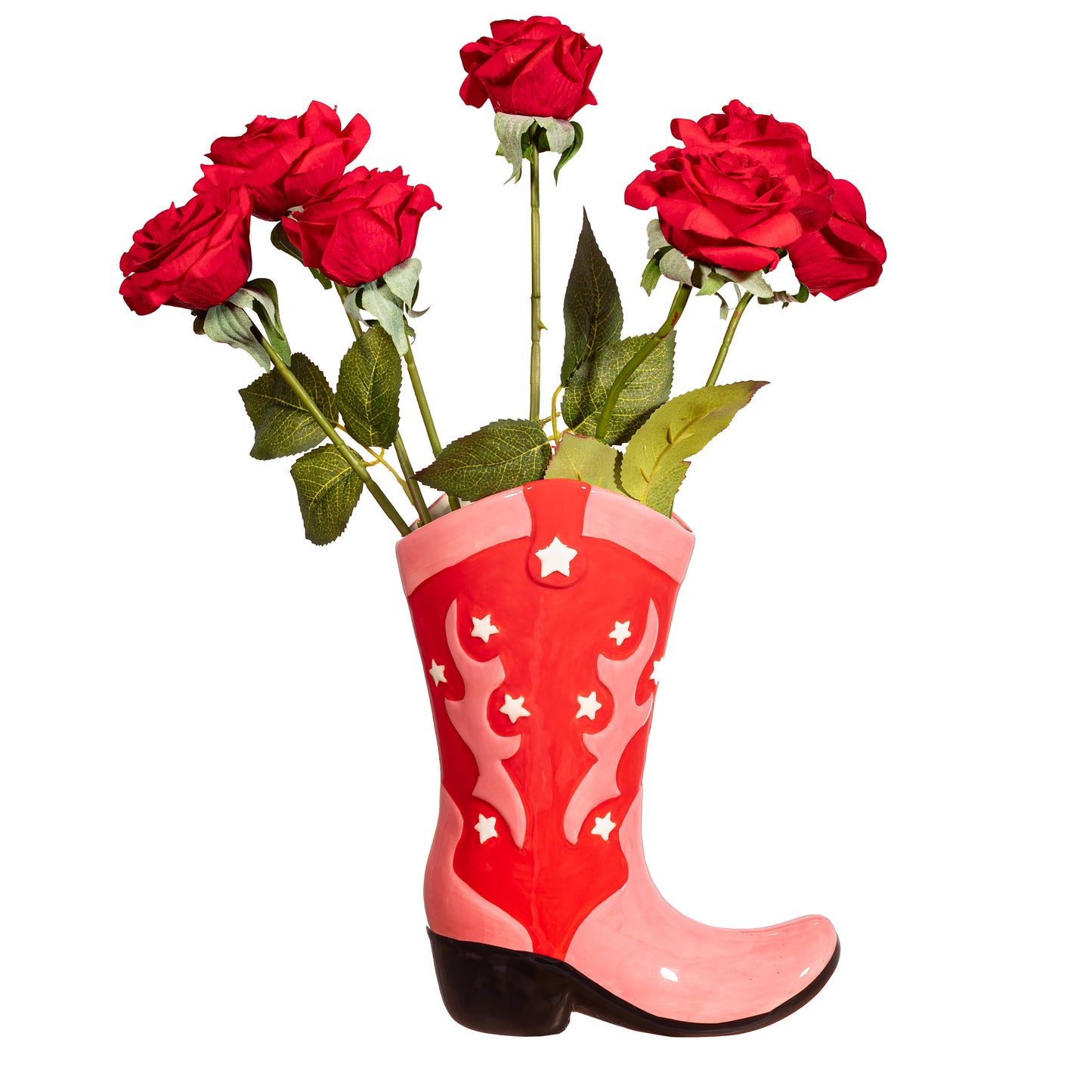 Vase Botte de Cowboy - Rouge