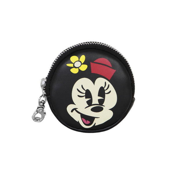 Portemonnee met Minnie Mouse-koekjesgezicht, zwart.