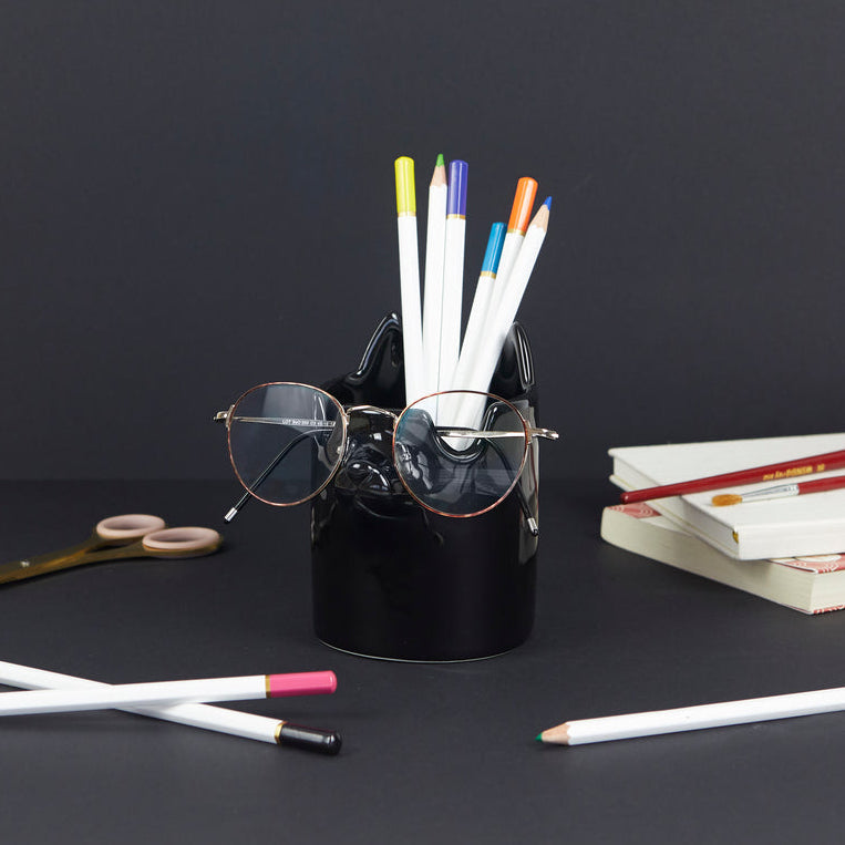 Nosy Buddy Cat Pencil Holder and Glasses Holder