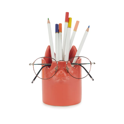 Nosy Buddy Cat Pencil Holder and Glasses Holder