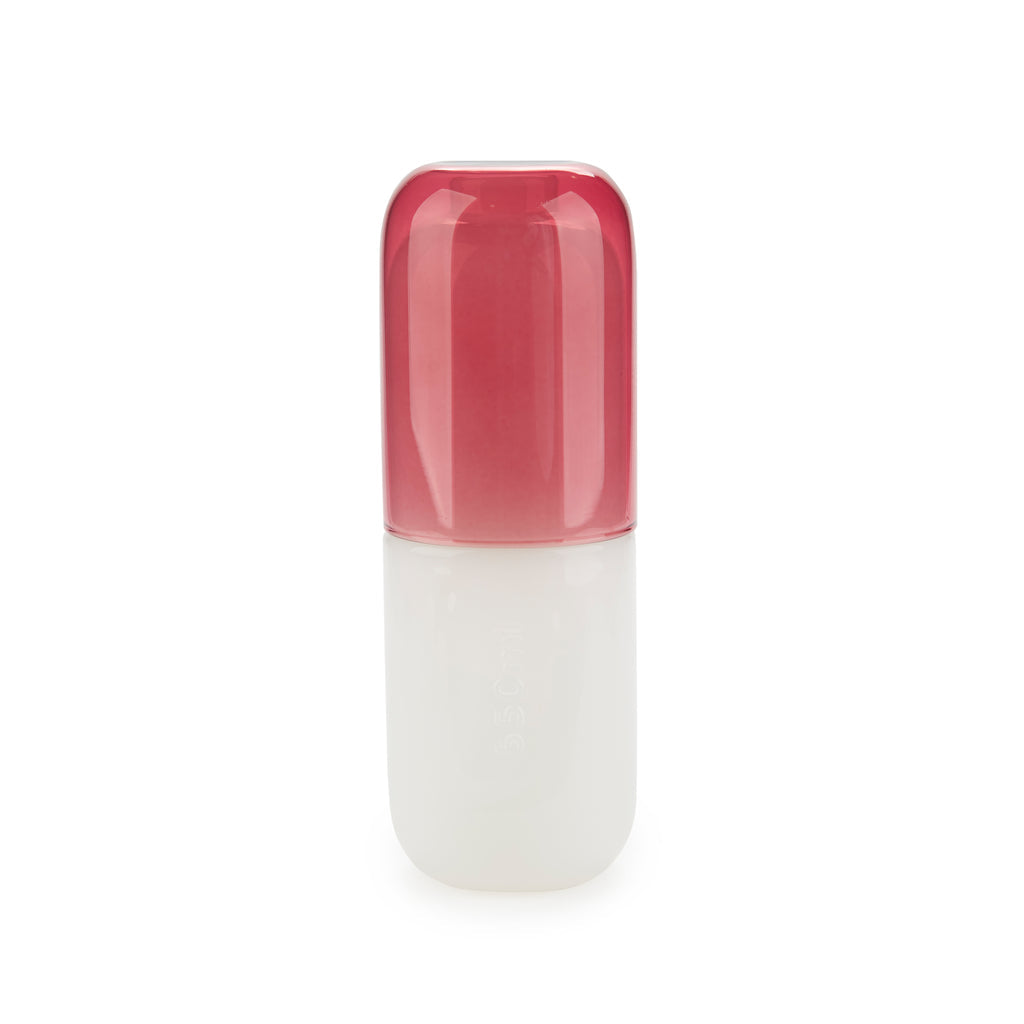 Water Pill Bottle and Drinking Glass
