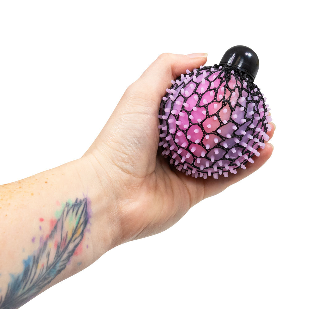 Balle Squishy en Maille Arc-en-Ciel