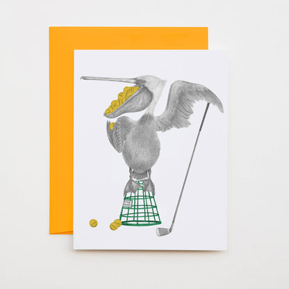 Rally Manonash Pelican Note Card Brown