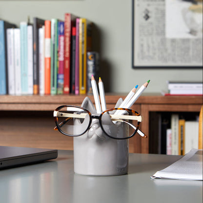 Nosy Buddy Cat Pencil Holder and Glasses Holder