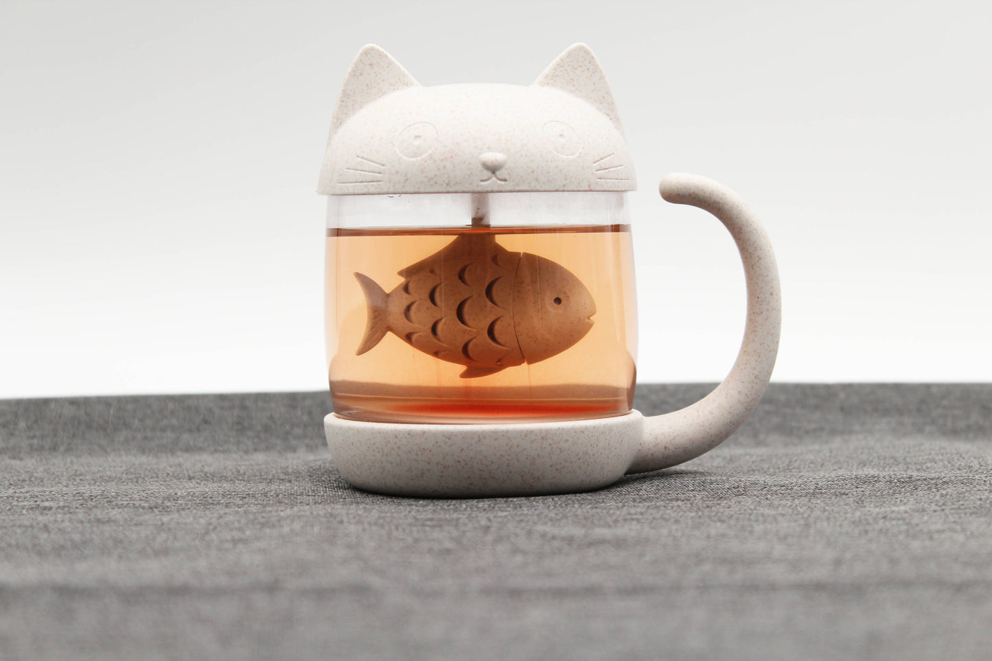 Cat Tea Cup with Fish Infuser