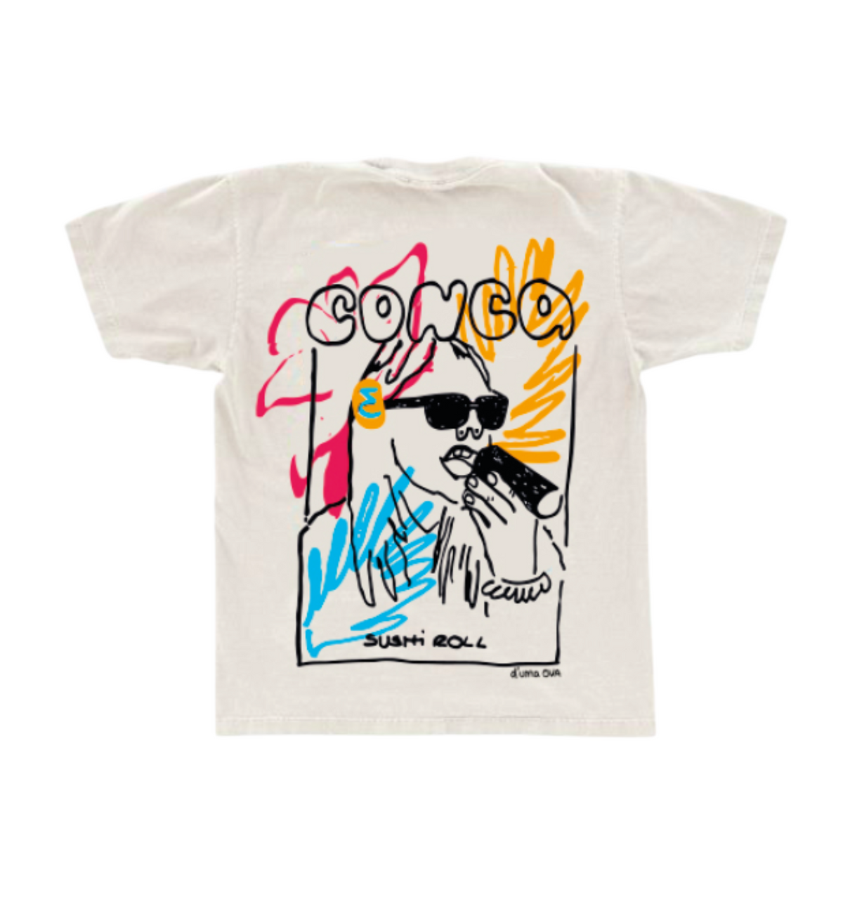 T-shirt CONCA « Sushi Roll » – Blanc