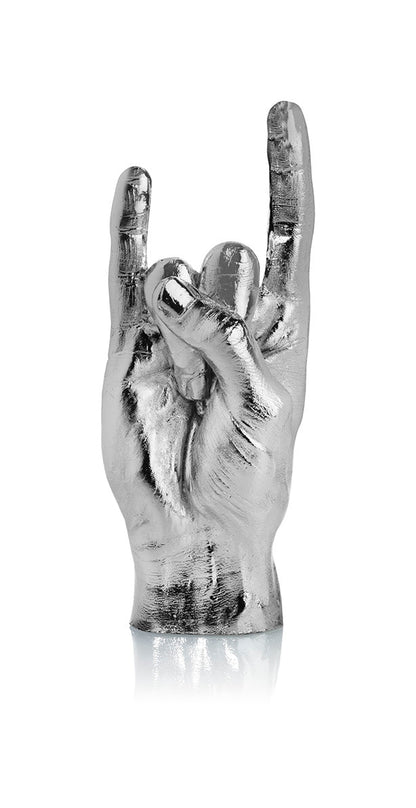 Sculpture Main You Rock Argentée