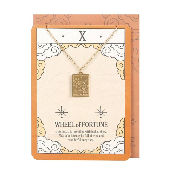 Vintage Tarotkaartketting: Het Rad van Fortuin