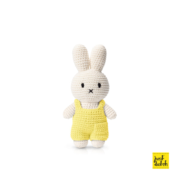 Gehaakte Knuffel Lapin Miffy - Salopette Classique - Jaune pastel
