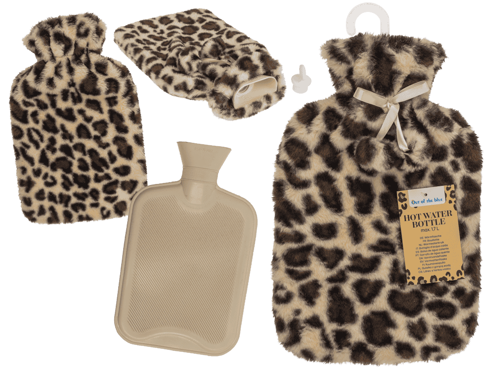 Bouillotte avec housse en Peluche Léopard – vue 2
