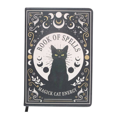 Carnet A5 « Livre de sortilèges Magick du Chat Noir » avec stylo