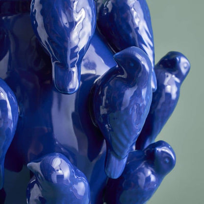 Vase M. Oisillon bleu cobalt