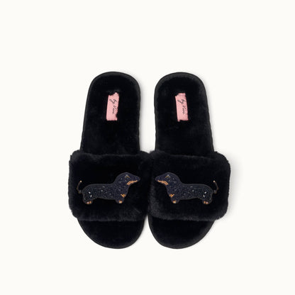 Pair of slippers pins - Dachshund