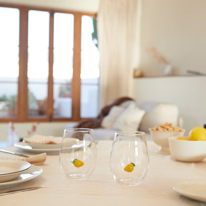 Botanical Lemon Drinking Glasses