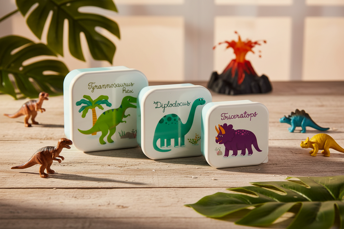 Boîtes à Goûter Dinosaures Roarsome - Set de 3