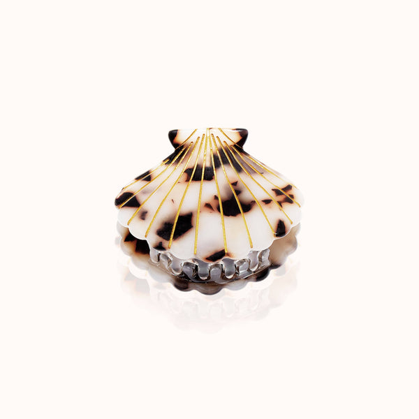 Pince à cheveux Coquillage Leo Blanc