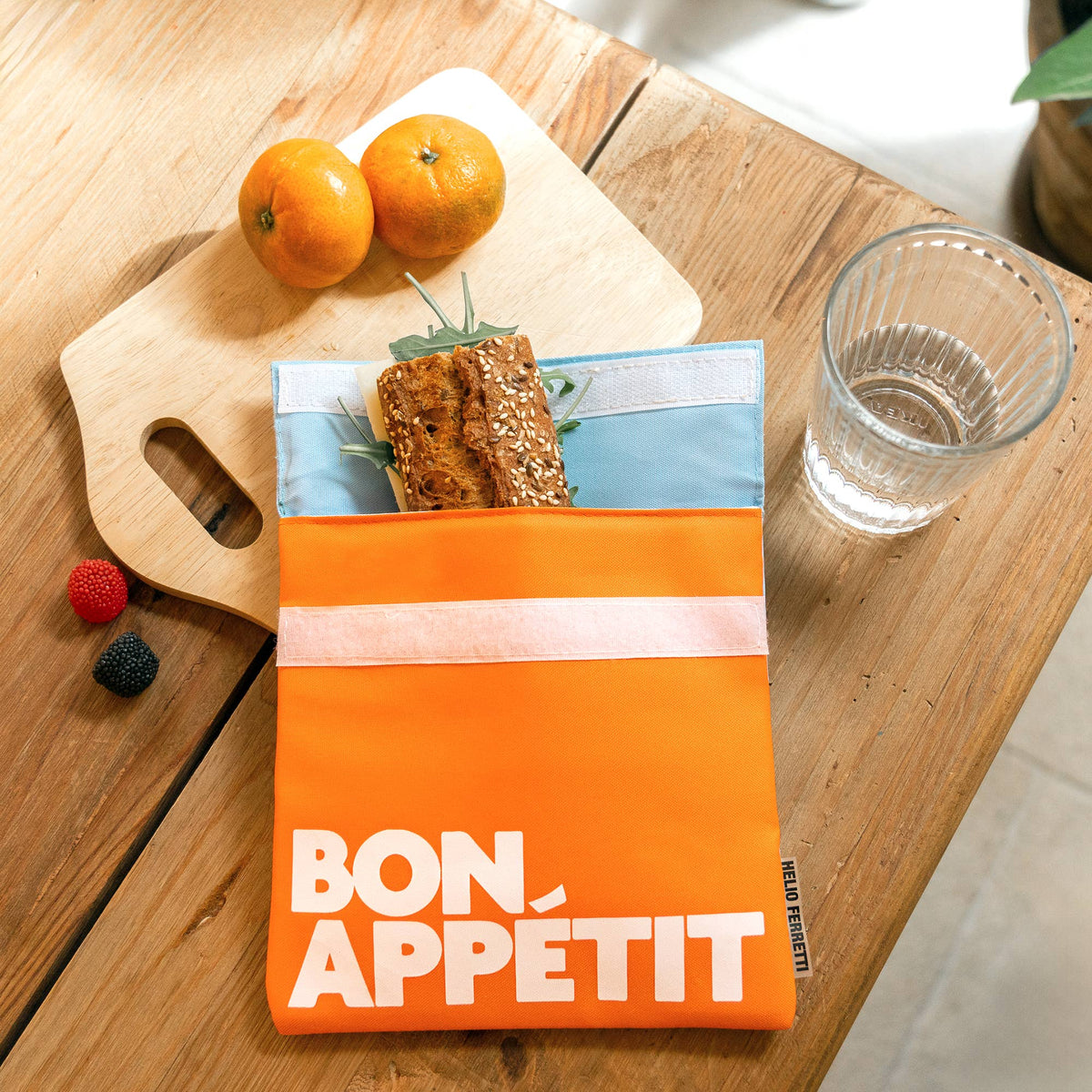 Sac à Goûter Anti Taches Orange “Bon Appétit”