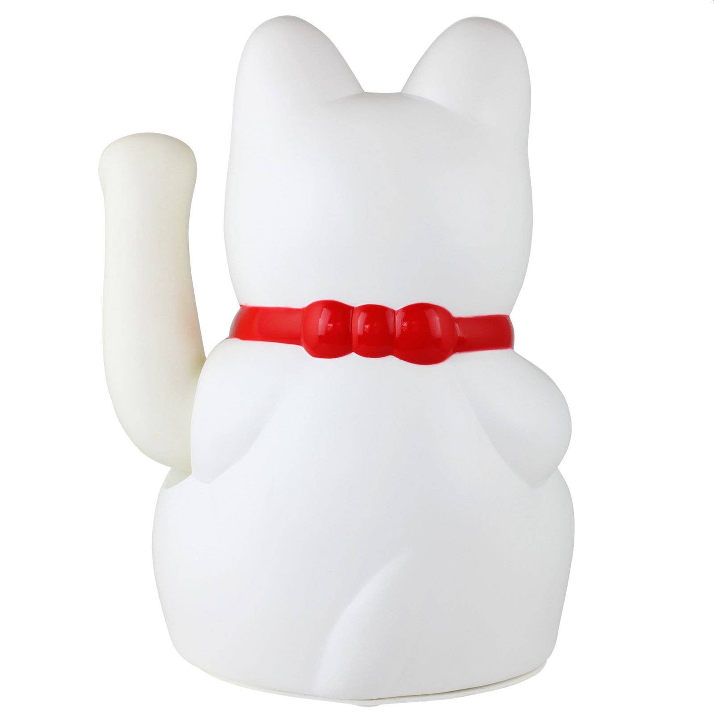Maneki-neko gelukskat, golvende kat, 25 cm, wit